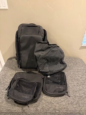 NOMATIC Travel Backpack Bundle + Packing Cubes + Laundry/Shoe Bag
